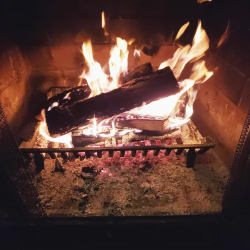 Vista 7 de Rejilla de chimenea de 17 pulgadas, resistente, rejilla de fuego de hierro fundido, 17 pulgadas de ancho x 11.5 pulgadas de profundidad x 7 pulgadas