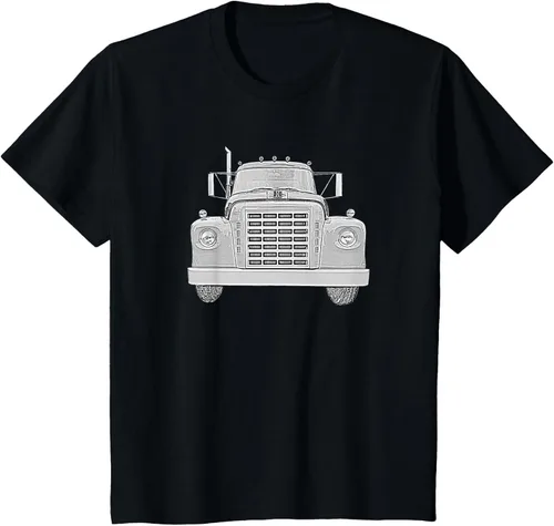 Vista 70 de Camiseta clásica de camión pesado International Harvester IH Loadstar, Negro, S