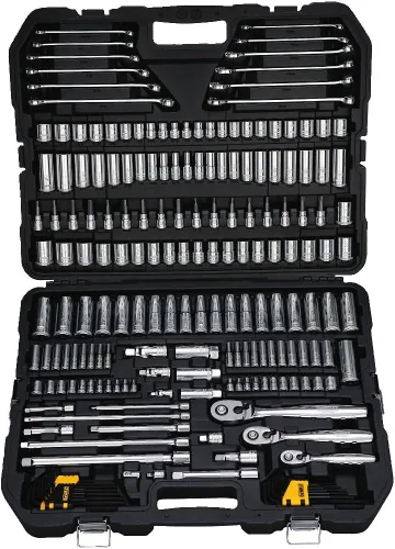 Vista 2 de DEWALT Juego de herramientas mecánicas, taladro/controlador y destornillador de impacto (DCK240C2)