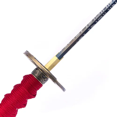 Vista 7 de Espada samurái japonesa funcional forjada a mano de la hoja de Katana, metal real 41 pulgadas de espiga completa