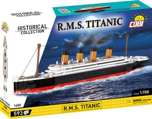Vista 6 de COBI Historical Collection R.M.S. Titanic - Juego de construcción a escala 1:700, 593 piezas