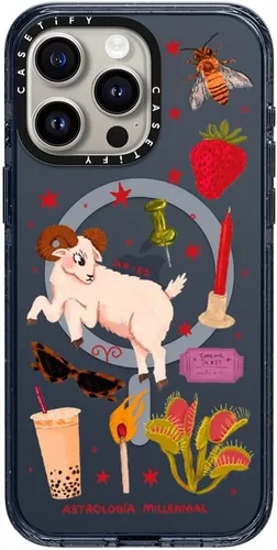 Vista 27 de CASETiFY Funda para iPhone 15 Pro Max, compatible con MagSafe Protección contra caídas de grado militar de 8.2 pies Hortensias azules Nantucket