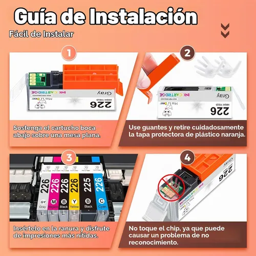 Vista 6 de Miss Deer PGI-225/CLI-226 - Cartuchos de tinta para Canon MG6220