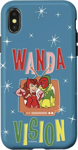 Vista 5 de Marvel WandaVision Wanda & Vision Retro TV Artwork - Carcasa para iPhone 17