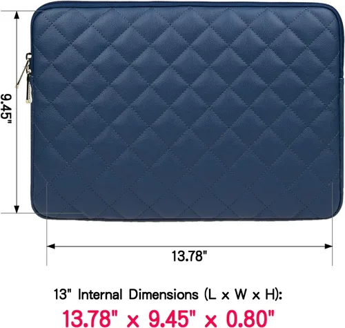 Vista 6 de RAINYEAR - Funda para laptop de 13.3 pulgadas, funda protectora acolchada de piel sintética, a prueba de golpes, resistente al agua, compatible