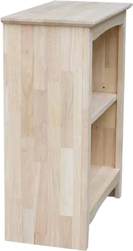 Vista 7 de IC International Concepts Librería coctelera de madera maciza 30" H, sin terminar