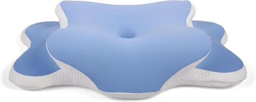 Vista 8 de Tesoro - Almohada cervical cervical, almohada ergonómica para aliviar el dolor de cuello, almohada ortopédica de contorno de espuma viscoelástica
