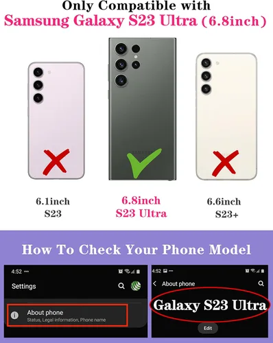 Vista 2 de Funda 2 en 1 para Samsung Galaxy S23 Ultra Flamingo para mujeres y niñas, diseño femenino de flamencos con cubierta deslizante para cámara y soporte