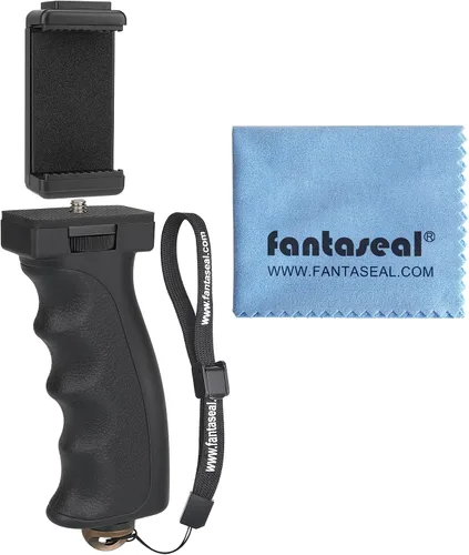 Vista 5 de Universal ergonómico anticaídas para teléfono móvil con mango estabilizador de montaje para selfie portátil, trípode para vlogging de mano, monopié