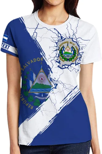 Vista 2 de Camisa personalizada de El Salvador Camiseta personalizada con la bandera de El Salvador para hombres, mujeres, regalo del orgullo salvadoreño de El
