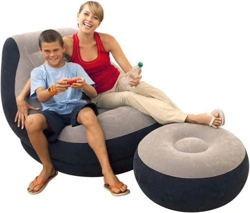 Vista 8 de Intex Juego de sofá seccional neutro para sala de estar y sala de estar inflable