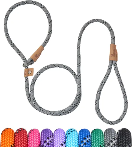 Vista 23 de Correa Deslizante de 5 Pies para Perro, Correa de Cuerda Resistente para Perros Pequeños, Medianos y Grandes, Correa de Entrenamiento Sin Tirones