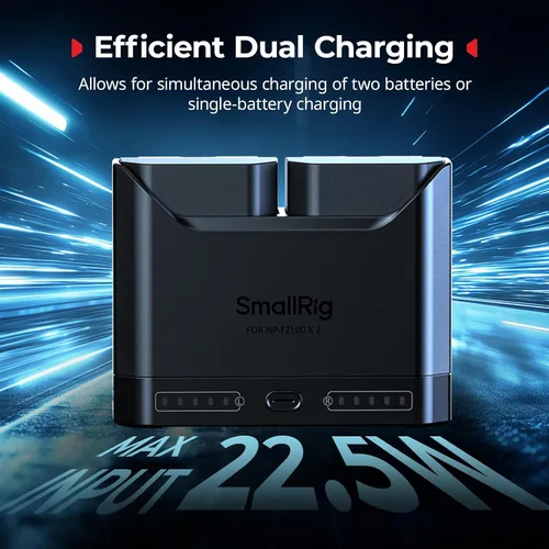 Vista 2 de SMALLRIG Repalcement - Batería USB-C y cargador de batería NP-FZ100 para Sony