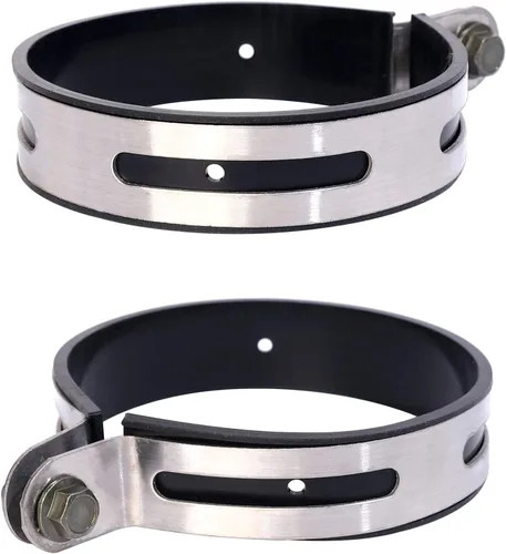 Vista 8 de Minho Clip universal para soporte de escape de motocicleta, abrazadera de escape de hardware en acero aleado, compatible con sistemas de escape