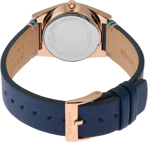 Vista 5 de Skagen Grenen Lille Reloj de mujer con malla de acero inoxidable o correa de cuero