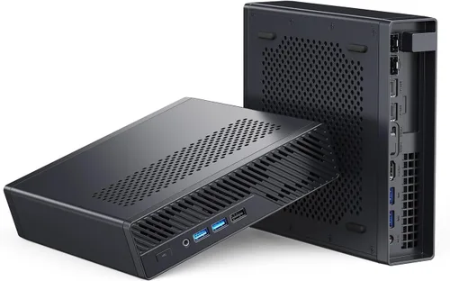 Vista 15 de MINISFORUM MS-A1 Mini Estación de Trabajo Barebone Mini PC, Salida Triple 4K HDMI DP USB-C, 4X Ranura SSD PCIe, 2X Puerto Ethernet 2.5G, 4X USB