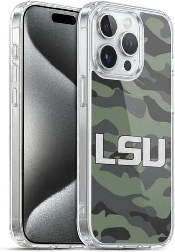 Vista 67 de Head Case Designs Funda de gel suave con licencia oficial de la Universidad Estatal de Louisiana LSU Camou compatible con Apple iPhone 7 Plus/iPhone