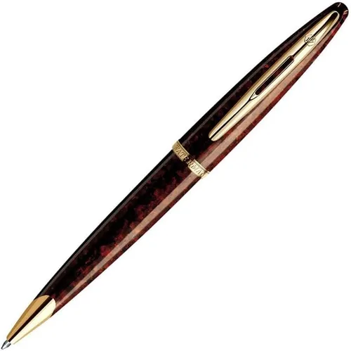 Vista 11 de Pluma estilográfica Waterman Carene Deluxe con punta mediana de oro macizo y tinta azul (S0699940), negro, dorado (Black Sea and Gold)