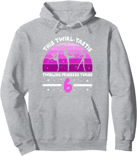 Vista 3 de Girl 6 Years Baton Twirling Recitals Majorette Dance Pullover Hoodie