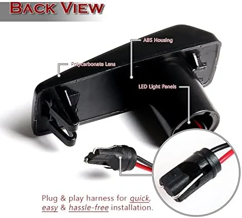 Vista 3 de HYPERSPEED Luces LED ámbar de señalización frontal y direccional, conjunto de 2 piezas compatibles con Mercedes-Benz W124 W202 W140, piezas
