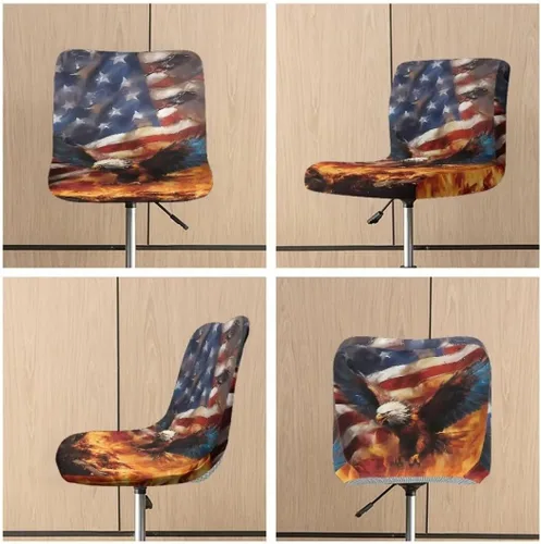 Vista 163 de American Eagle - Juego de 2 fundas para taburetes de bar para sillas de comedor, impermeables, antideslizantes, tamaño universal