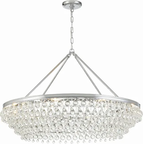 Vista 12 de Crystorama Calypso - Lámpara de araña dorada vibrante con forma de lágrima de cristal de 25 pulgadas