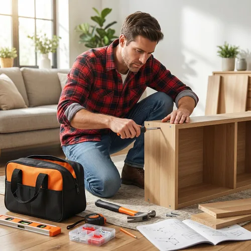 Vista 5 de Kit de herramientas para el hogar, kit de herramientas para mujer, para el hogar, apartamento, dormitorio y oficina. Juego de herramientas