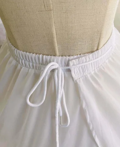 Vista 3 de LZZTU Enagua de tul para mujer, enagua de boda, falda de boda, vestido de novia de crinolina, 6 aros, color blanco para vestido de novia