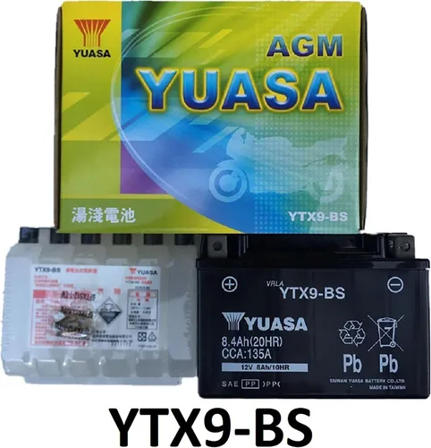 Vista 2 de Yuasa YUAM329BS YTX9-BS Batería AGM sin mantenimiento con paquete de ácido