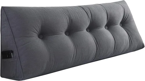Vista 8 de SAMTY Almohada de cabecero para esposo Almohada grande de respaldo para la espalda Almohada de lectura para sentarse en la cama para adultos