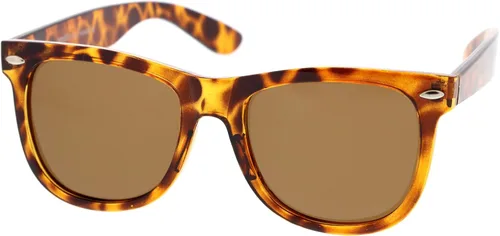 Vista 2 de zeroUV Lentes de sol polarizados retro de patillas anchas con borde cuadrado de 2.165in