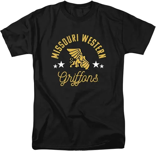Vista 155 de Collegiate Distressed Mascot Unisex Adult T Shirt Collection 3 Universidad de Adelphi