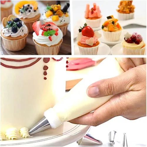 Vista 7 de Bolsas de Repostería de 18 Pulgadas sin Punta para Glaseado Real, Extra Gruesas Anti Reventón, Bolsas Decoradoras para Decoración de Galletas