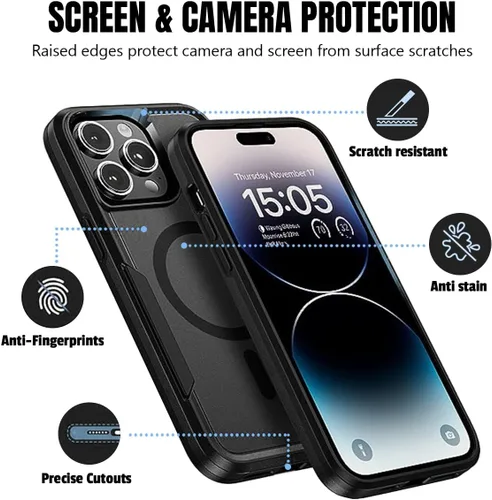 Vista 3 de Funda magnética personalizada para iPhone 17 Air 16 15 14 Pro Max Plus 13 12 11, personaliza el nombre del texto de la foto y imagen, imanes fuertes