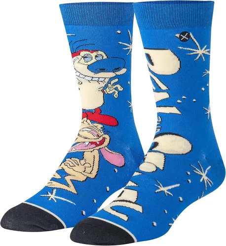 Vista 2 de Odd Sox Nickelodeon Socks for Men Women Fun Retro 90s Nick Cartoon Assorted Prints Large