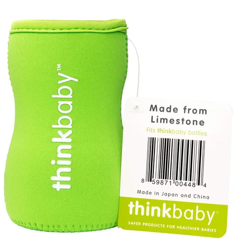 Vista 2 de Thinkbaby Funda térmica para botella de piedra caliza, verde claro