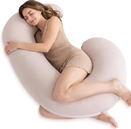Vista 7 de QUEEN ROSE Almohada refrescante para el cuerpo, almohada lateral en forma Gris