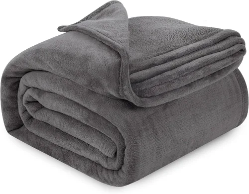 Vista 12 de Utopia Bedding Manta de forro polar negro, tamaño individual, ligera, mullida, suave, antiestática de microfibra (60 x 80 pulgadas)