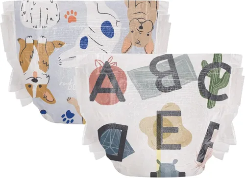 Vista 2 de The Honest Company Clean Conscious Diapers - Pañales hechos a base de plantas, sostenibles, All Letters y It's a Pawty, caja Club, tamaño 6, 35+