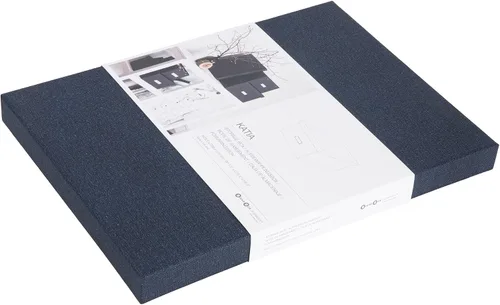 Vista 7 de Bigso Katia KD Caja de almacenamiento plegable con marco de etiqueta para una fácil identificación, montaje simple sin herramientas, cajas de Azul