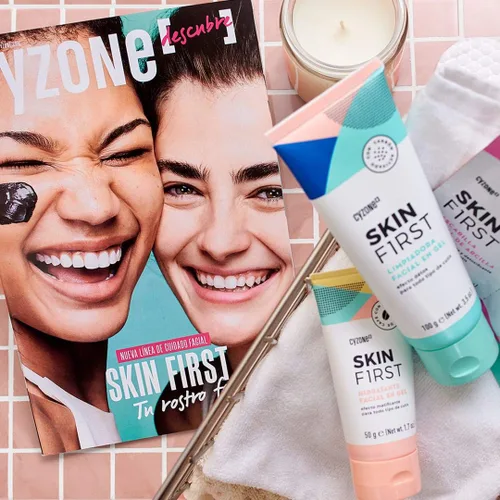 Vista 8 de Cyzone Skin First Set, limpiador facial de gel y gel hidratante facial, refresca y energiza tu cara