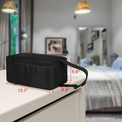 Vista 4 de Beautyflier Bolsa de plancha de vapor de viaje para vaporizador de ropa de mano Conair, diseño portátil de mano para vaporizador de transporte, Negro
