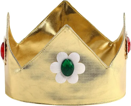 Vista 8 de BLOOMIRO Disfraz de princesa melocotón, vestido de melocotón para niñas, traje de cosplay con accesorios