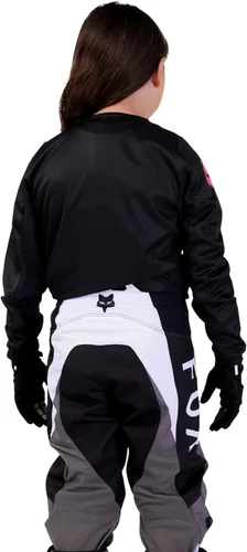 Vista 4 de Fox Racing Camiseta de motocross 180 para niñas jóvenes, color negro/negro, talla S