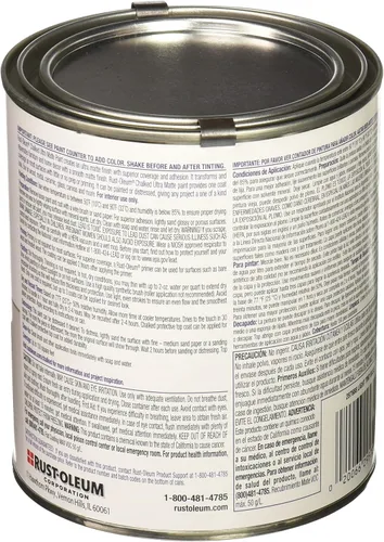 Vista 2 de Rust-Oleum 287688 Base de tinte claro a la tiza ultra mate, 1 cuarto de galón