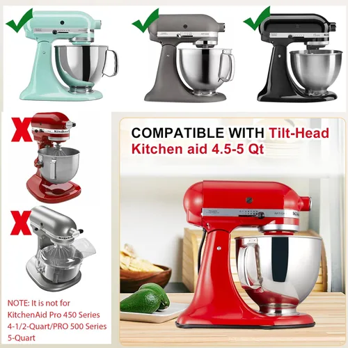 Vista 3 de Tapete deslizante para mezclador KitchenAid - Tapete deslizante para mezclador de metal compatible con mezclador de pie KitchenAid de 4.5-5 cuartos