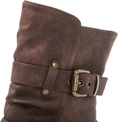 Vista 8 de GLOBALWIN Women's Fur Boots Fashion Combat Ankle Boots For Women