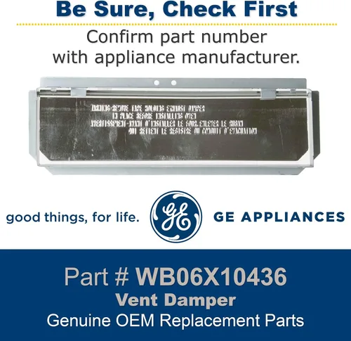 Vista 3 de GE WB06X10436 Amortiguador de ventilación OEM genuino para microondas GE