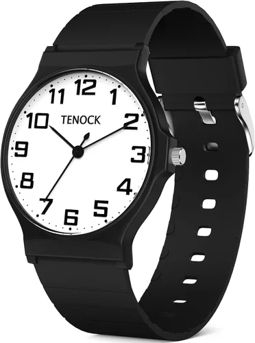 Vista 19 de Reloj analógico para niños y niñas, resistente al agua hasta 30M, reloj deportivo para niños, fácil de leer, con esfera fina, correa suave