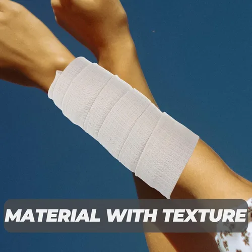 Vista 8 de 1 rollo de algodón elástico para vendaje tubular de brazo para vestir y acolchado, algodón transpirable y cómodo para esguinces y lesiones